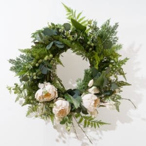 Peony Magnolia Green Wreath