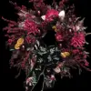 Cranberry Dahlia Wreath with Rose Gold Ferns