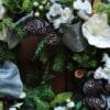 Amaryllis & Rose Front Door Pine Wreath