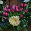 Close up_Tulip Peony Spring Wreath Center