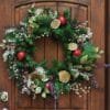 Christmas Pomegranate Front Door Pine Wreath