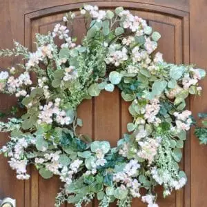 Apple Blossom Eucalyptus Designer Spring Wreath