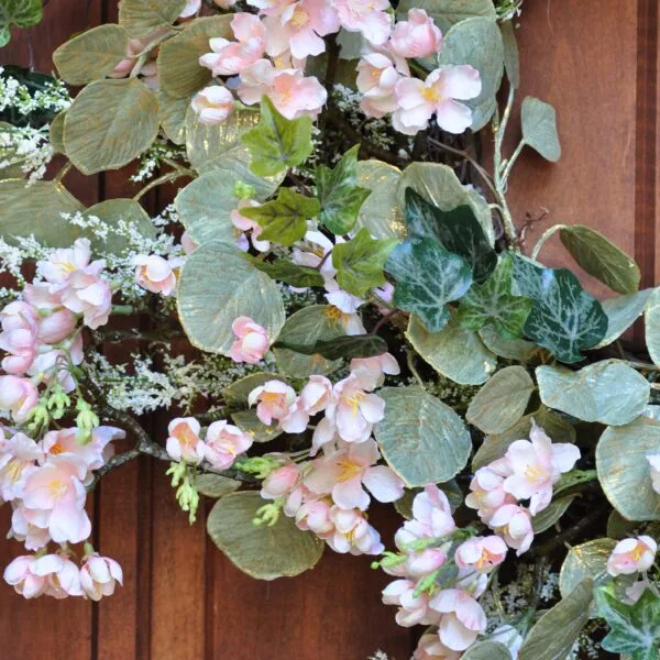 Apple Blossom Eucalyptus Designer Spring Wreath