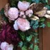 Real Touch Burgundy Peony & Cabbage Rose Designer Spring Wreath with Copper Leaves Real Touch Burgundy Peony & Cabbage Rose Designer Spring Wreath with Copper Leaves