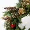 Christmas Pomegranate Front Door Pine Wreath