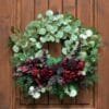 Holiday Wreath with Peonies, Eucalyptus and Pinecones