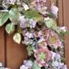 Pink Frost Hellebore & Metallic Leaf Spring Wreath