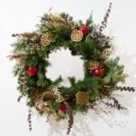 Christmas Pomegranate Front Door Pine Wreath