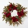 Rose Christmas Red Velvet Rose & Pear Holiday Wreath
