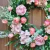 Designer Spring Wreath with Real Touch Pink Tulips, Hydrangeas, Roses and Peonies Designer Spring Wreath with Real Touch Pink Tulips, Hydrangeas, Roses and Peonies