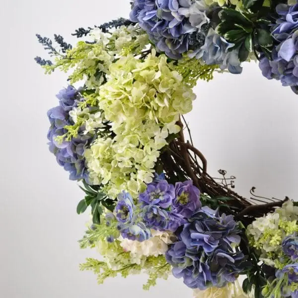 Hydrangea Heaven Designer Real Touch Wreath Hydrangea Heaven Designer Real Touch Wreath with Blushing Bride, Mophead, Limelight and Endless Summer Blooms