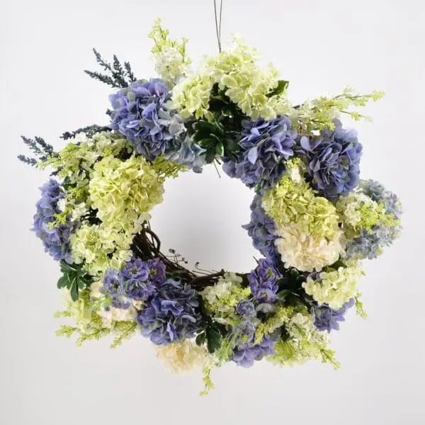 Hydrangea Heaven Designer Real Touch Wreath with Blushing Bride, Mophead, Limelight and Endless Summer Blooms Hydrangea Heaven Designer Real Touch Wreath with Blushing Bride, Mophead, Limelight and Endless Summer Blooms