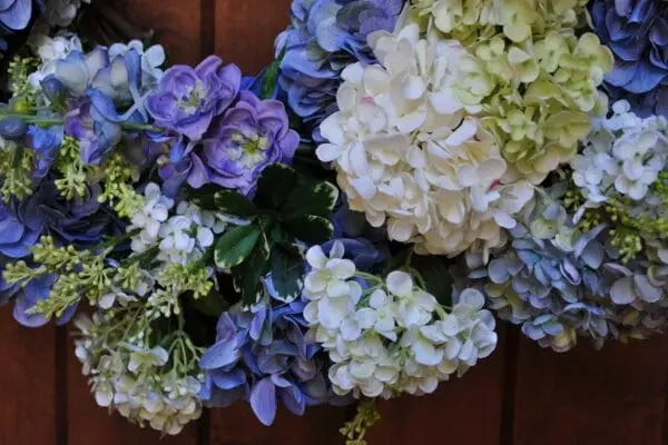 Hydrangea Heaven Designer Real Touch Wreath Hydrangea Heaven Designer Real Touch Wreath with Blushing Bride, Mophead, Limelight and Endless Summer Blooms