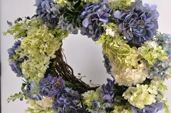 Hydrangea Heaven Designer Real Touch Wreath Hydrangea Heaven Designer Real Touch Wreath with Blushing Bride, Mophead, Limelight and Endless Summer Blooms