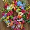 Fiestatexasdoorcloseup Fiesta Texas Bougainvillea Summer Wreath