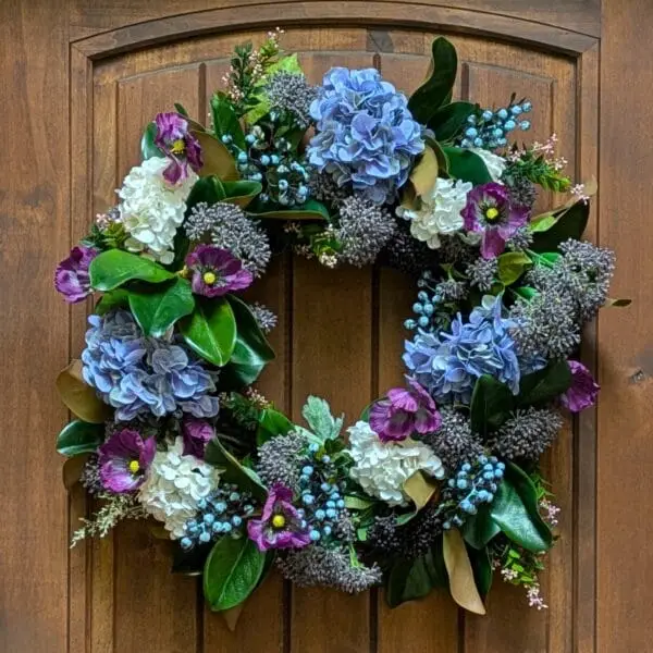 Giverny Twilight Floral Summer Wreath