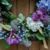 Monetdoorhalf Giverny Twilight Floral Summer Wreath