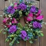 African Violet Easter Garden Wreath