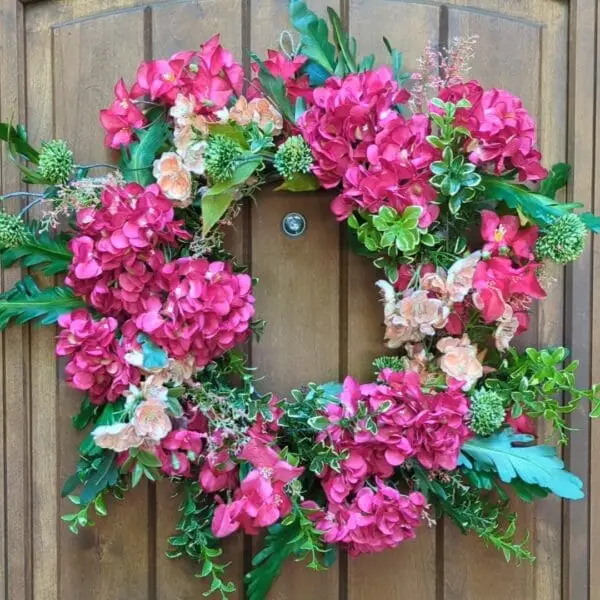 Mother's Day Hot Pink & Peach Designer Wreath