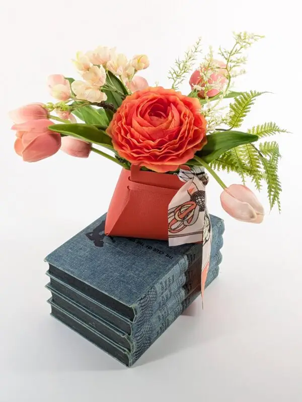Tulip Ranunculus Mini Satchel Bouquet Orange