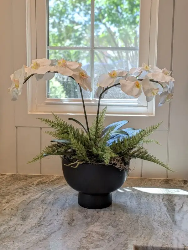 Permanent White Orchid Arrangement Permanent White Orchid Arrangement