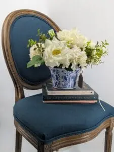 Garden Reverie -White Rose & Hydrangea Arrangement