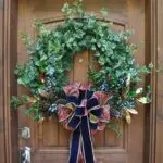 Blue Christmas Ivy Wreath