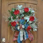 The Harlequin Holly Christmas Rose Wreath