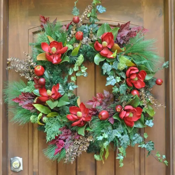 Magnolia Apple Christmas square Magnolia Apple Christmas Wreath