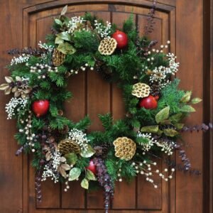 Pomegranate & Pine Christmas Wreath