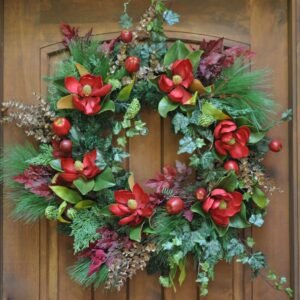 Magnolia & Apple Christmas Wreath
