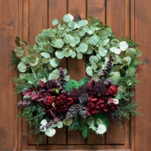 Peony Pinecone Winter Wreath