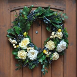 Lemon Blueberry Creamsicle Wreath