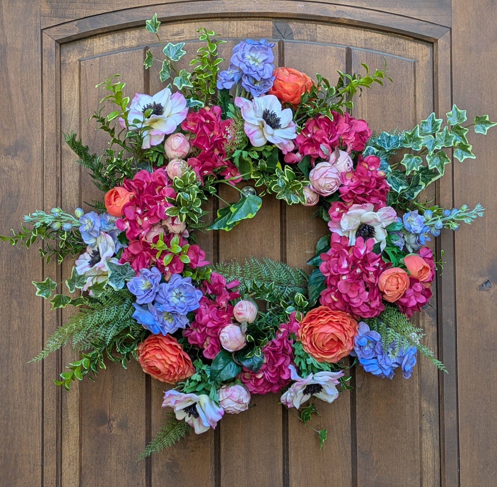 Anemone and Ranunculus Wreath