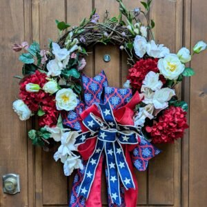 Patriotic Rose Garden Wreath